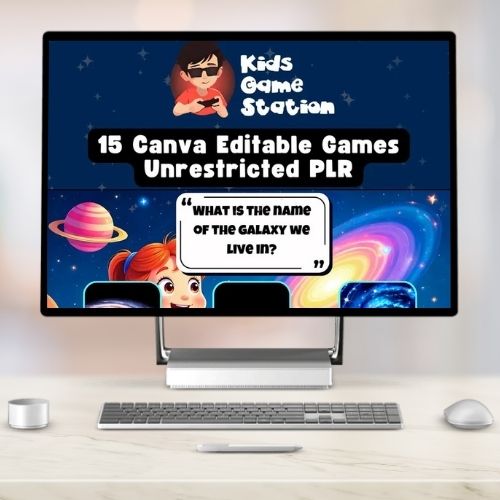 Kids PLR Mega Bundle: 15 Editable Canva Games + 22 Printable Products | Private Label Rights | Rebrand & Resell Educational Content