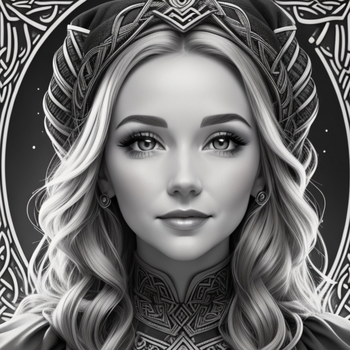 Celtic Beauties Digital Download PDF 40 Pages Coloring Book for Adults and Kids Printable Colouring Pages