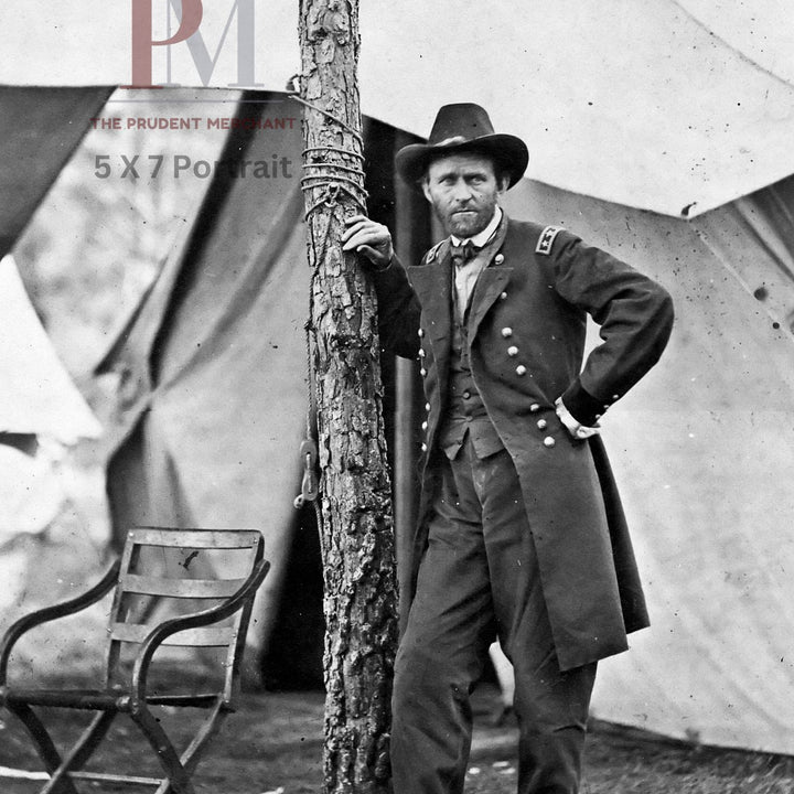 General Ulysses S. Grant posing at Headquarters in Cold Harbor Virginia
