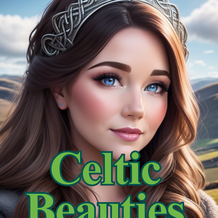 Celtic Beauties Digital Download PDF 40 Pages Coloring Book for Adults and Kids Printable Colouring Pages