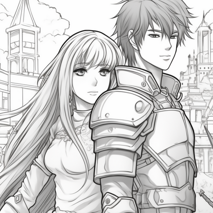 Manga Warriors Part Seven Martial Arts Fighters Digital Download PDF 40 Pages Coloring Book for Adults and Kids Printable Colouring Pages