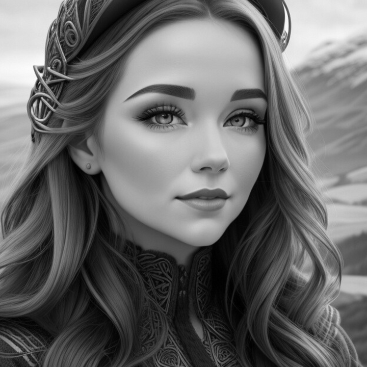 Celtic Beauties Digital Download PDF 40 Pages Coloring Book for Adults and Kids Printable Colouring Pages