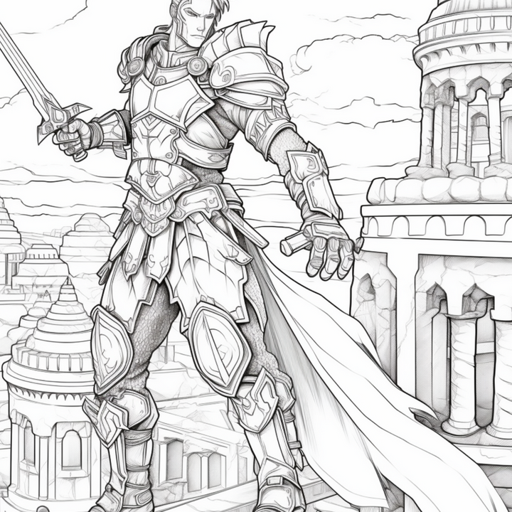 Manga Warriors Part One Digital Download PDF 40 Pages Coloring Book