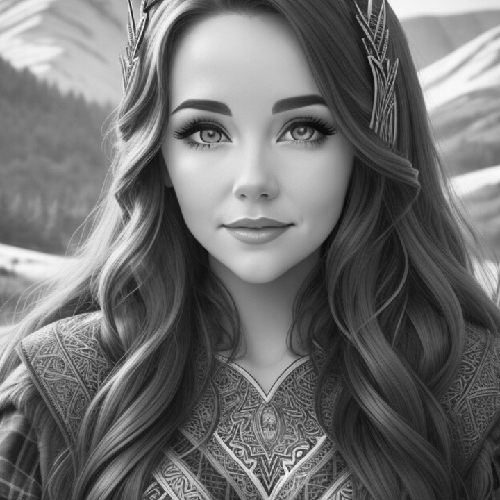 Celtic Beauties Digital Download PDF 40 Pages Coloring Book for Adults and Kids Printable Colouring Pages