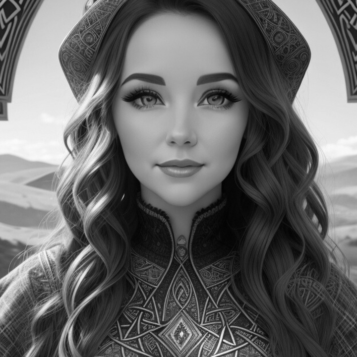 Celtic Beauties Digital Download PDF 40 Pages Coloring Book for Adults and Kids Printable Colouring Pages