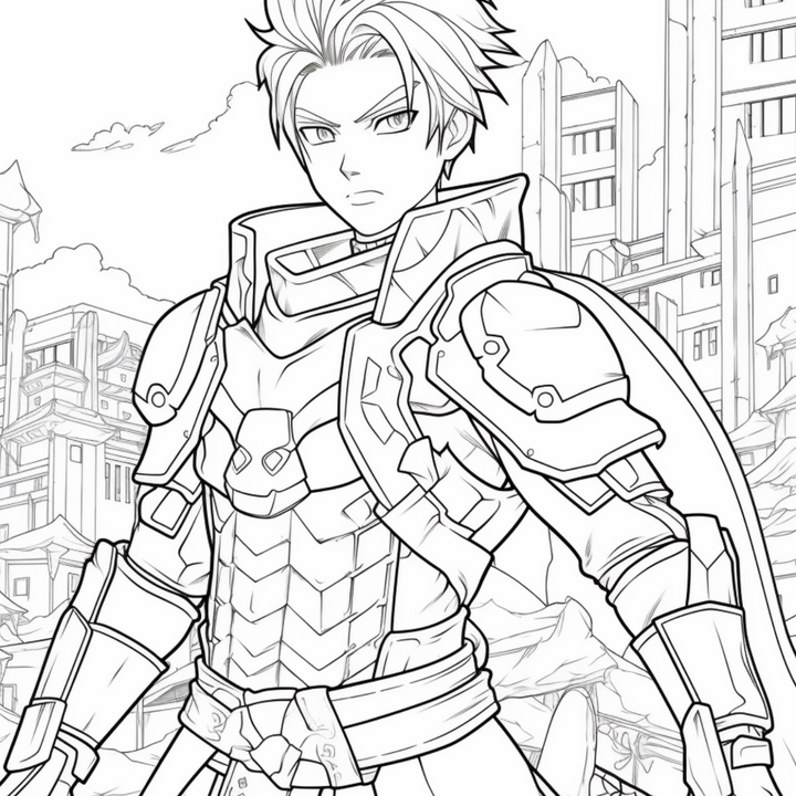 Manga Warriors Part Two Digital Download PDF 40 Pages Coloring Book for Adults and Kids Printable Colouring Pages