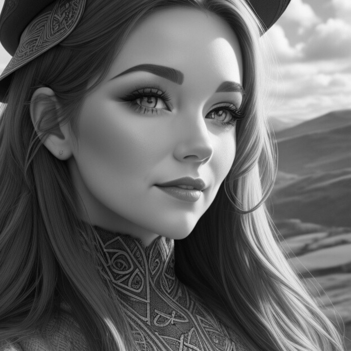 Celtic Beauties Digital Download PDF 40 Pages Coloring Book for Adults and Kids Printable Colouring Pages