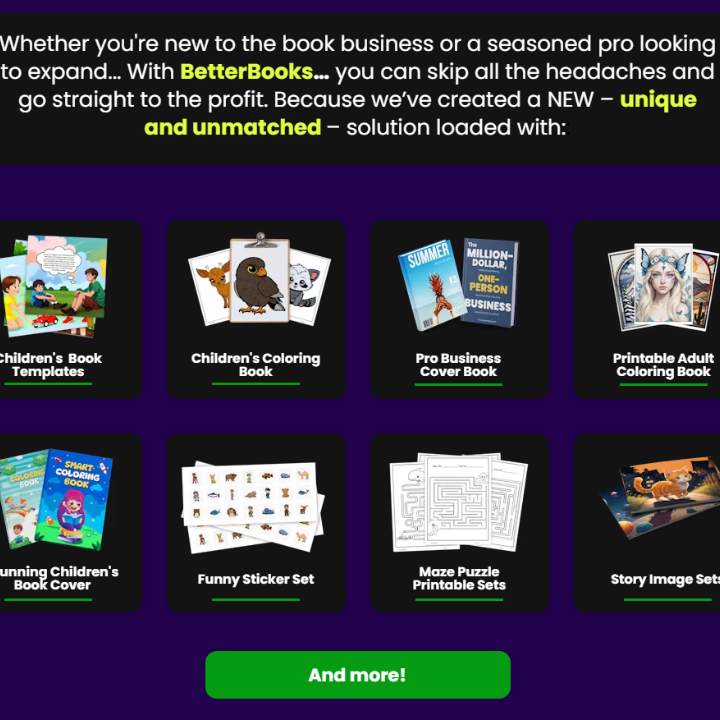 Better Books 1.0 - Build a Lucrative Children's & Adult's Printable & Digital  Book Business DFY-PLR