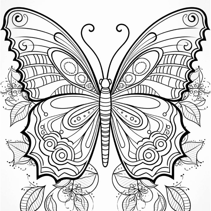 Butterflies Adult & Fancy2-pack  Digital 50-Page Coloring Book -Transform Stress into Artistic Bliss