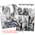 Enchanted Dragons Digital Download PDF 40 Pages Coloring Book for Adults and Kids Printable Colouring Pages
