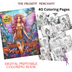 Anime Fairies Part One Digital Download PDF 40 Pages Coloring Book for Adults and Kids Printable Colouring Pages