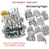 Castles Part One Digital Download PDF 40 Pages Coloring Book for Adults and Kids Printable Colouring Pages