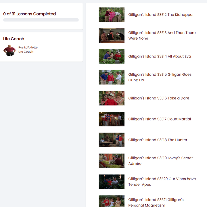 Gilligan's Island TV Show Series MP4 Digital Download  - Full Color - Season Three - 30 Episodes Gilligans Island 1964 - 1967