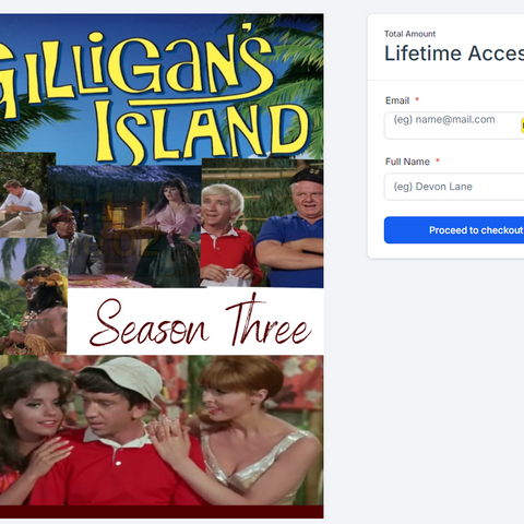 Gilligan's Island TV Show Series MP4 Digital Download  - Full Color - Season Three - 30 Episodes Gilligans Island 1964 - 1967