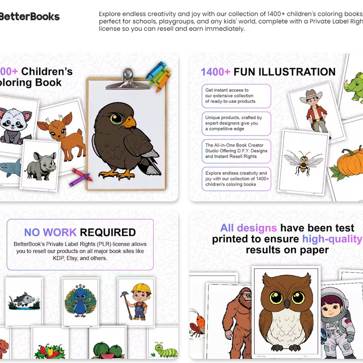 Better Books 1.0 - Build a Lucrative Children's & Adult's Printable & Digital  Book Business DFY-PLR