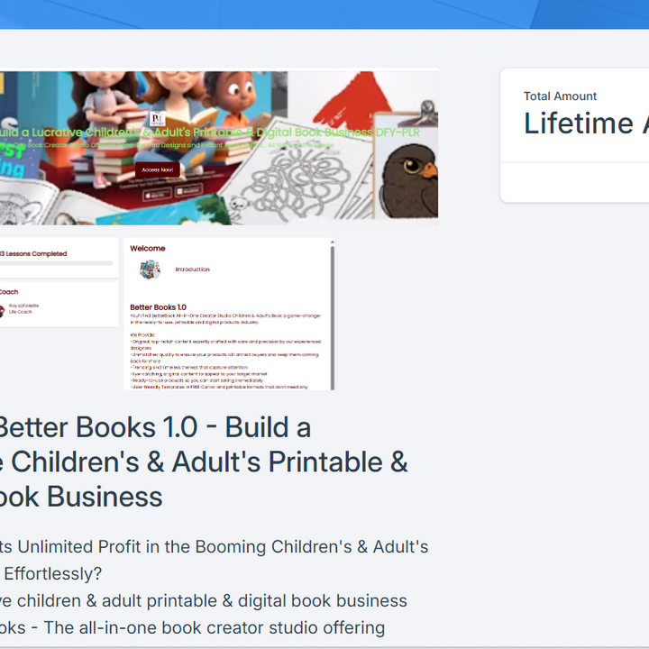 Better Books 1.0 - Build a Lucrative Children's & Adult's Printable & Digital  Book Business DFY-PLR