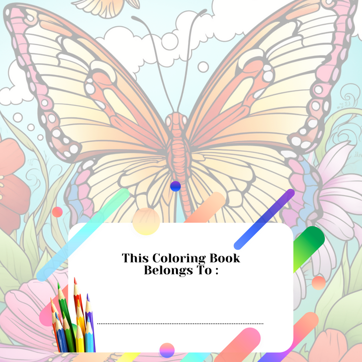 Butterflies Adult & Fancy2-pack  Digital 50-Page Coloring Book -Transform Stress into Artistic Bliss