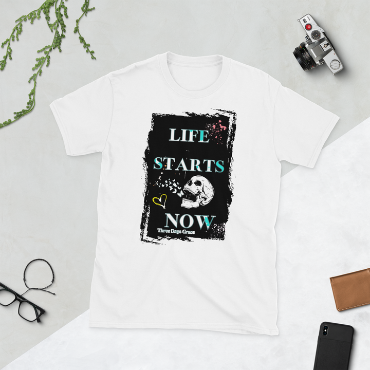 Short-Sleeve Tee Unisex T-Shirt "Life Starts Now"