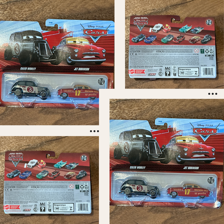DISNEY PIXAR CARS - 2PACK - CALEB WORLEY & JET ROBINSON