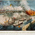 "Witnessing History: Admiral Farragut's Fleet Engages Rebel Batteries at Port Hudson!"
