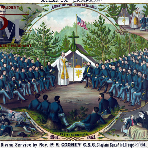 "Honoring those who served: Rev. PP Cooney C.S.C Chaplain Gen of Ind Troops in the field"