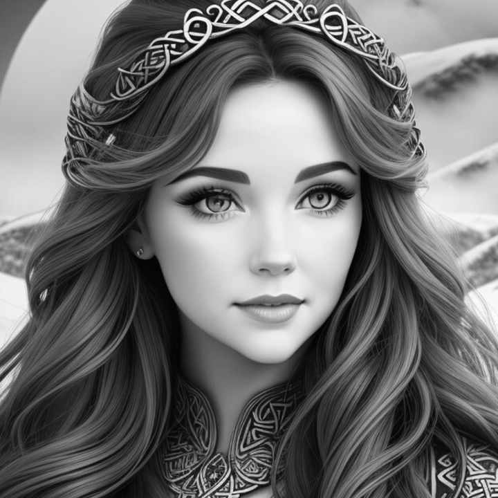Celtic Beauties Digital Download PDF 40 Pages Coloring Book for Adults and Kids Printable Colouring Pages