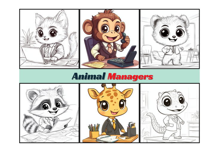 Animal Transformation 500 Unique Coloring Pages for Animal Lovers Digital Download Printable Coloring Sheets For Kids & Adults PLR pack