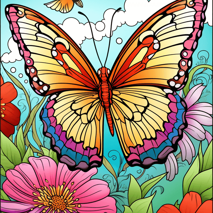Butterflies Adult & Fancy2-pack  Digital 50-Page Coloring Book -Transform Stress into Artistic Bliss