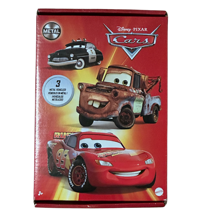 Disney Pixar 3pcs Pack Cars Metal Diecast Sheriff Lighting McQueen Mater "RARE"