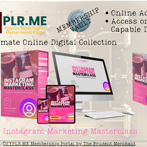 DFYPLR-MRR Instagram Marketing Masterclass Ebook, Checklist, Mindmap, Resource Guide, Lead Magnet, and Video Upgrade