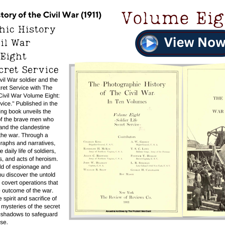 The Photographic History of the Civil War Online Digital Books and Photographs