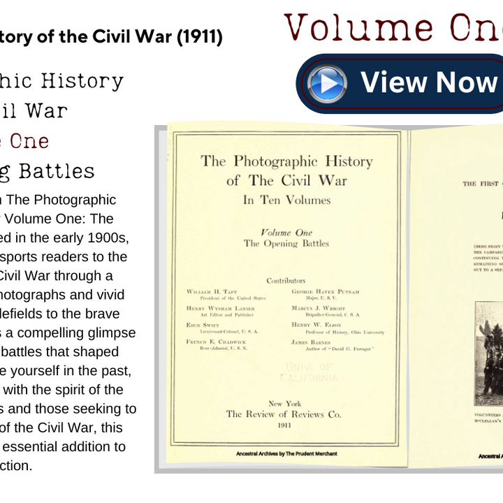 The Photographic History of the Civil War Online Digital Books and Photographs