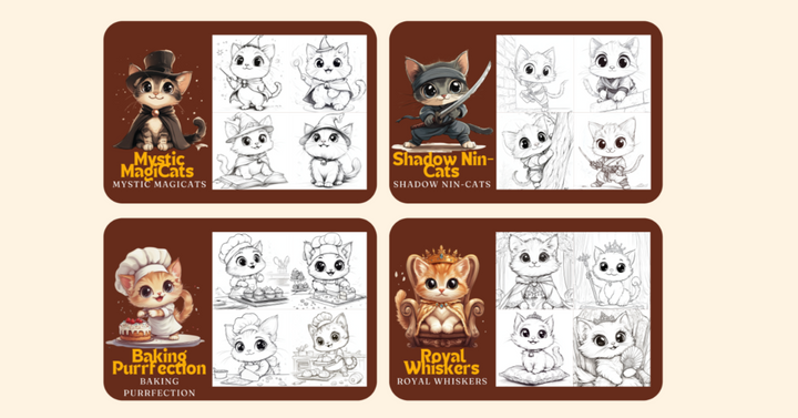 Discover the World of Magic Cats 750 Unique Coloring Pages - Digital Download for Cat Lovers and Creative 50 Free Easter Paws Coloring Pages