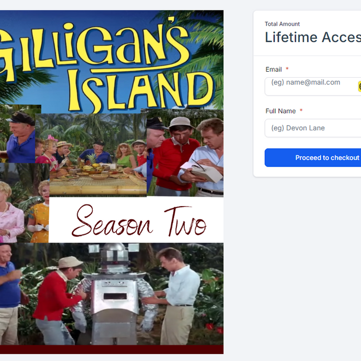 Gilligan's Island TV Show Series MP4 Digital Download  - Full Color - Season Two - 32 Episodes Gilligans Island 1964 - 1967