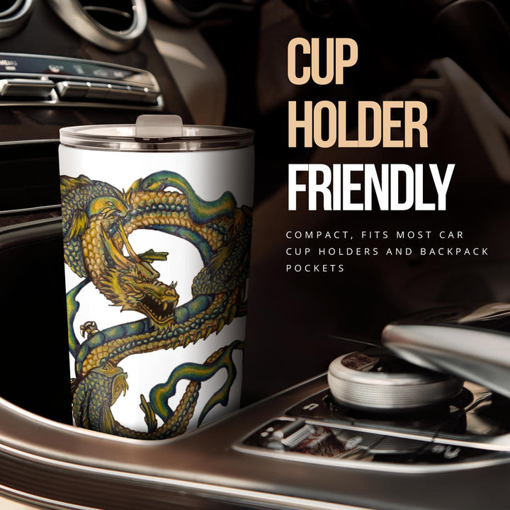 Introducing the Dragon and Koi yin and yang Tumbler by Alex