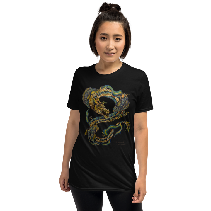 Short-Sleeve Unisex T-Shirt Grab the Dragon and Koi Yin and Yang Tee