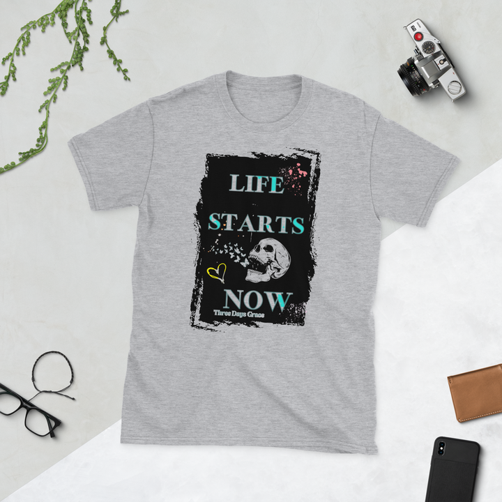 Short-Sleeve Tee Unisex T-Shirt "Life Starts Now"