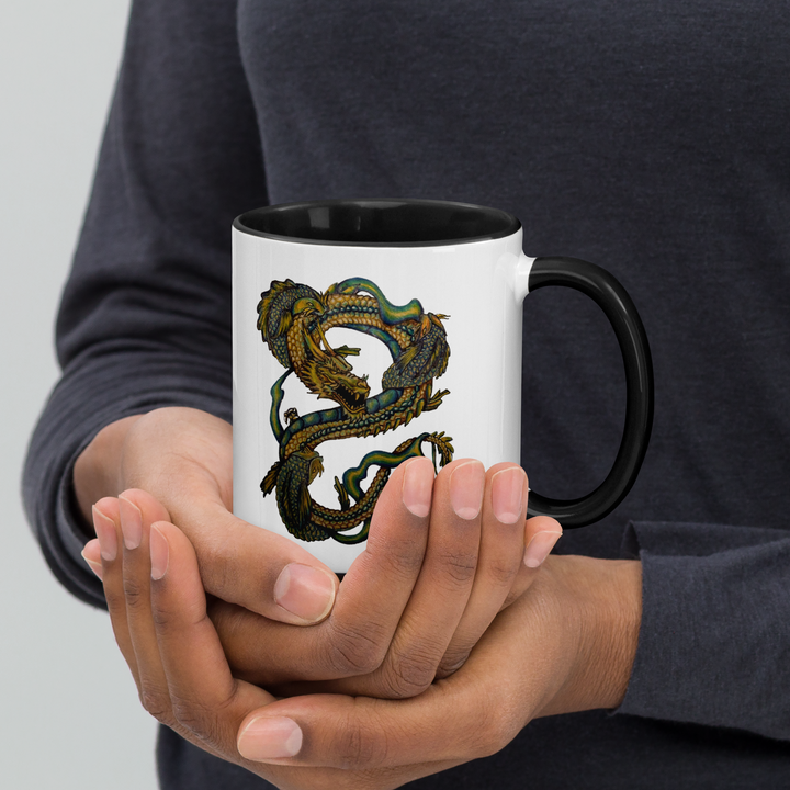 Coffee Mug with Color Inside Dragon and Kio Yin and Yang