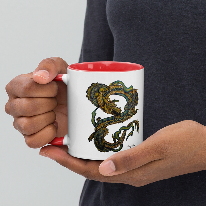 Coffee Mug with Color Inside Dragon and Kio Yin and Yang